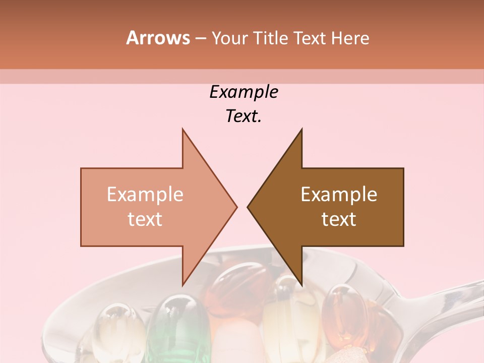 A Spoon Filled With Pills On Top Of A Pink Background PowerPoint Template