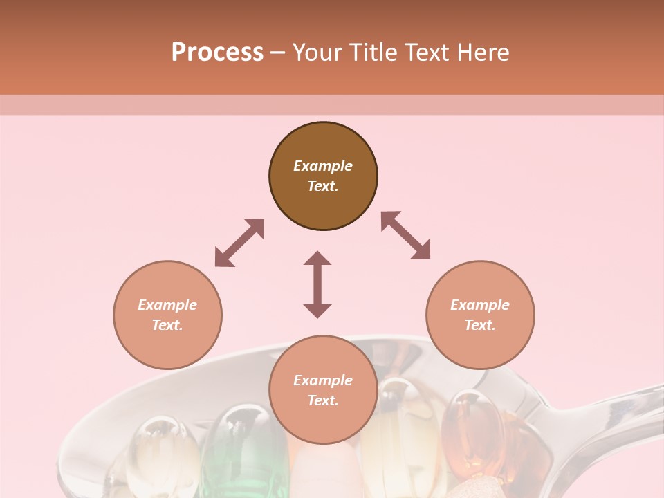 A Spoon Filled With Pills On Top Of A Pink Background PowerPoint Template