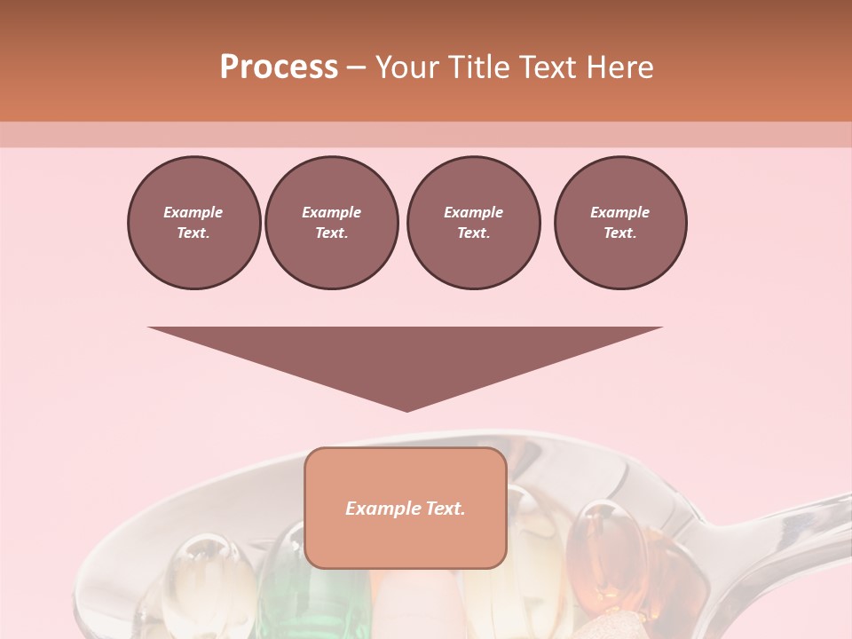 A Spoon Filled With Pills On Top Of A Pink Background PowerPoint Template