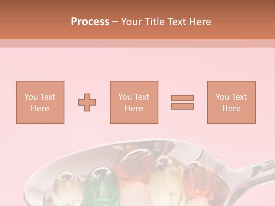 A Spoon Filled With Pills On Top Of A Pink Background PowerPoint Template