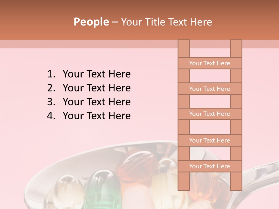 A Spoon Filled With Pills On Top Of A Pink Background PowerPoint Template