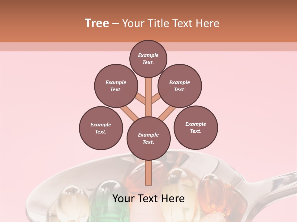 A Spoon Filled With Pills On Top Of A Pink Background PowerPoint Template