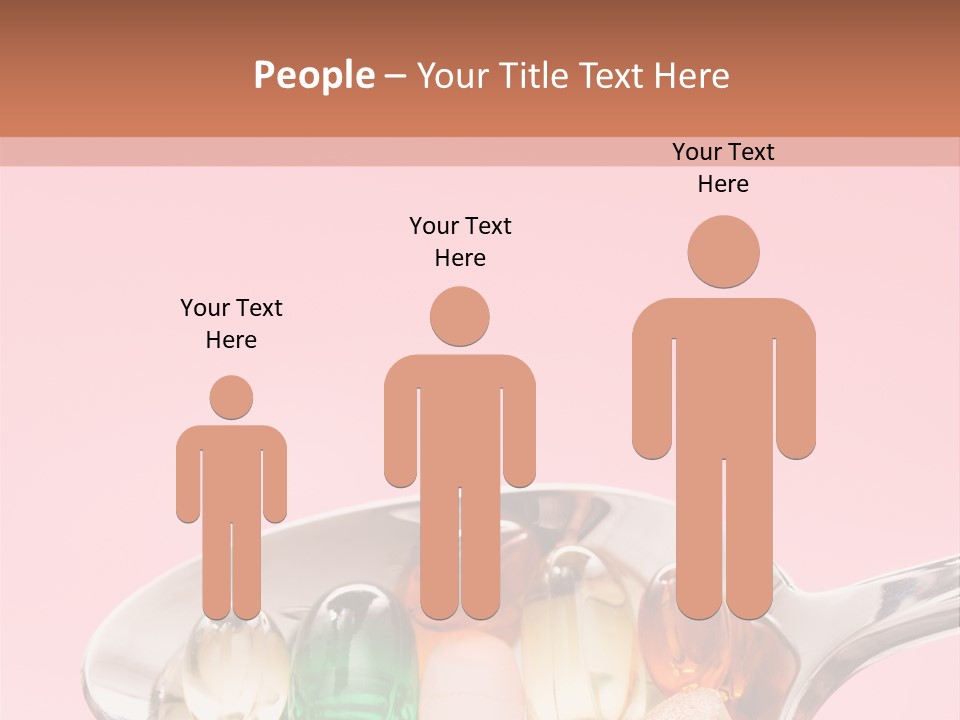 A Spoon Filled With Pills On Top Of A Pink Background PowerPoint Template
