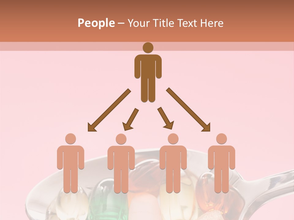A Spoon Filled With Pills On Top Of A Pink Background PowerPoint Template