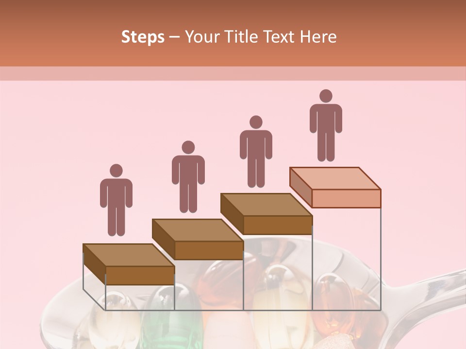 A Spoon Filled With Pills On Top Of A Pink Background PowerPoint Template