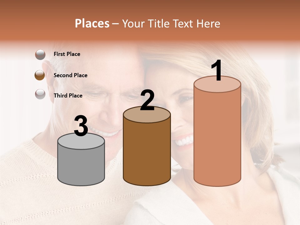 A Man And Woman Are Smiling For The Camera PowerPoint Template