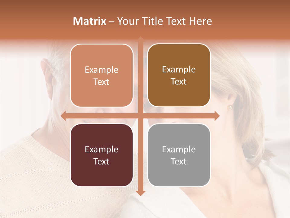 A Man And Woman Are Smiling For The Camera PowerPoint Template