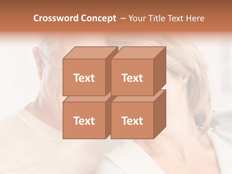 A Man And Woman Are Smiling For The Camera PowerPoint Template
