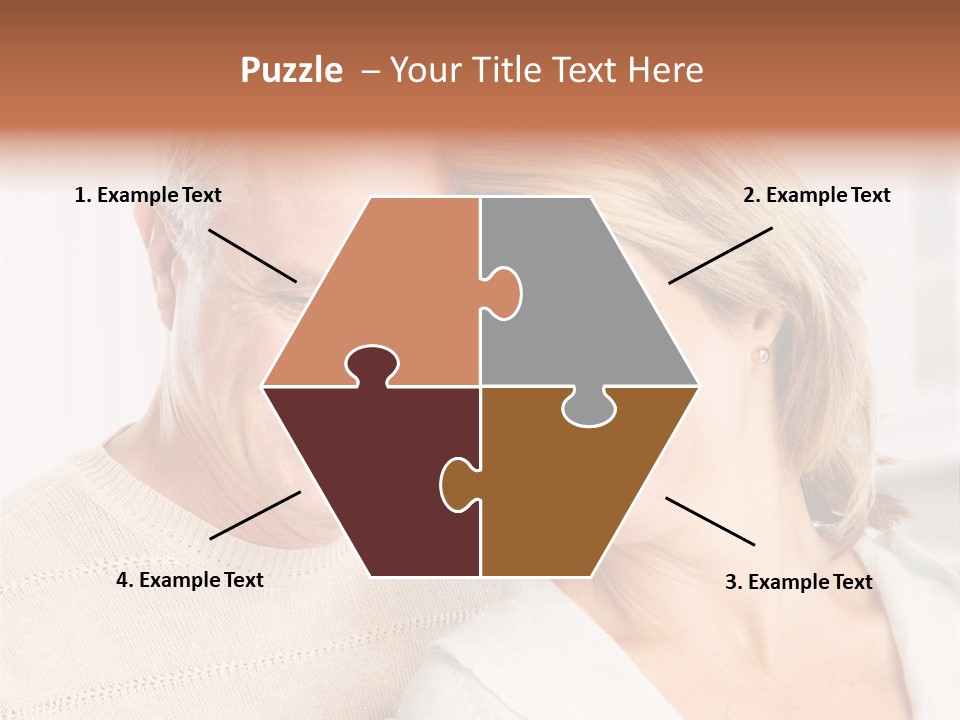 A Man And Woman Are Smiling For The Camera PowerPoint Template