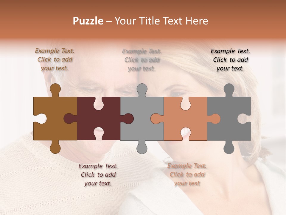 A Man And Woman Are Smiling For The Camera PowerPoint Template