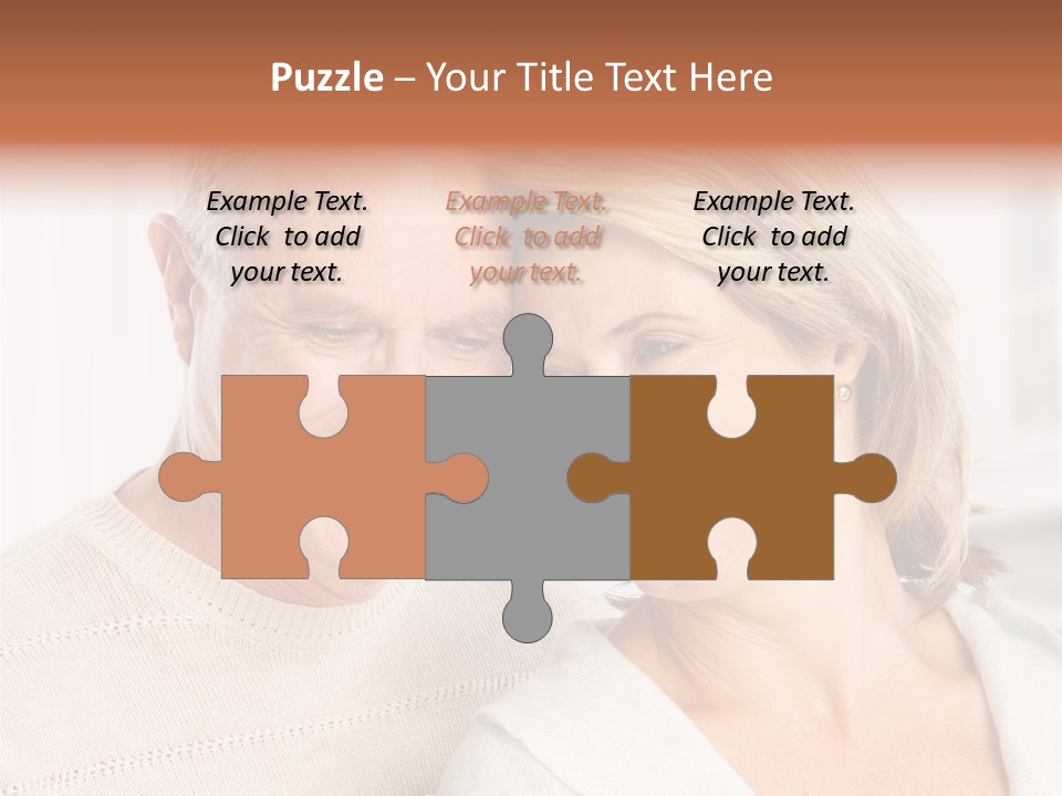 A Man And Woman Are Smiling For The Camera PowerPoint Template