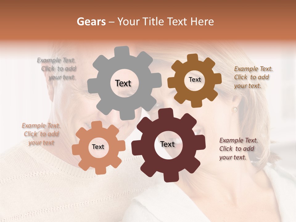 A Man And Woman Are Smiling For The Camera PowerPoint Template