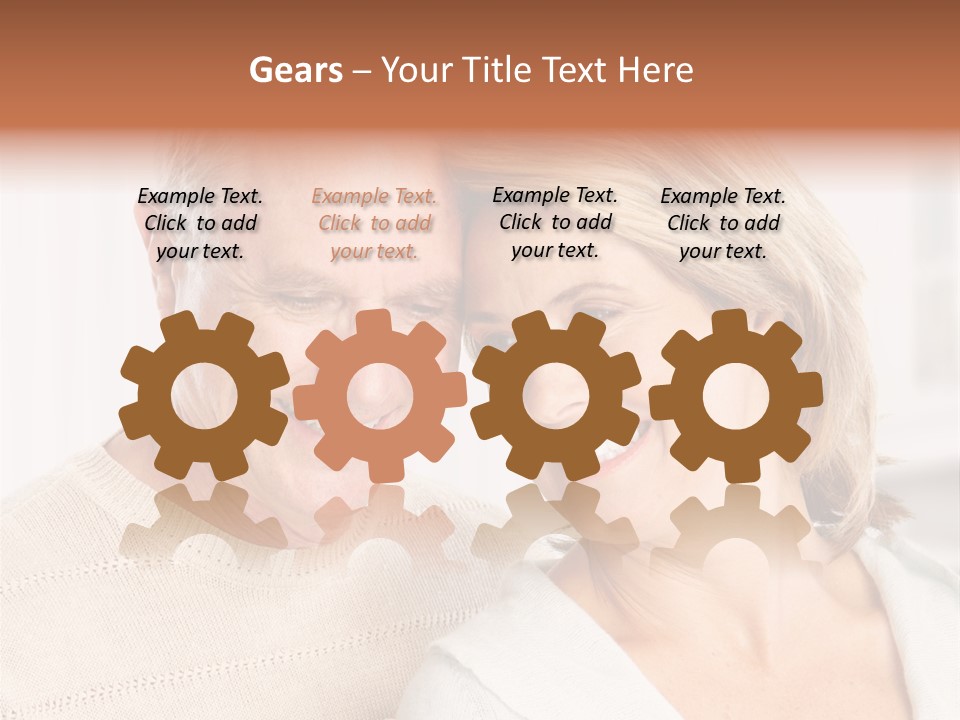 A Man And Woman Are Smiling For The Camera PowerPoint Template