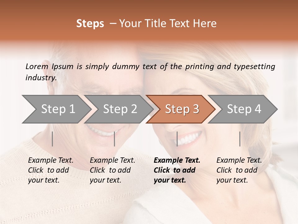 A Man And Woman Are Smiling For The Camera PowerPoint Template