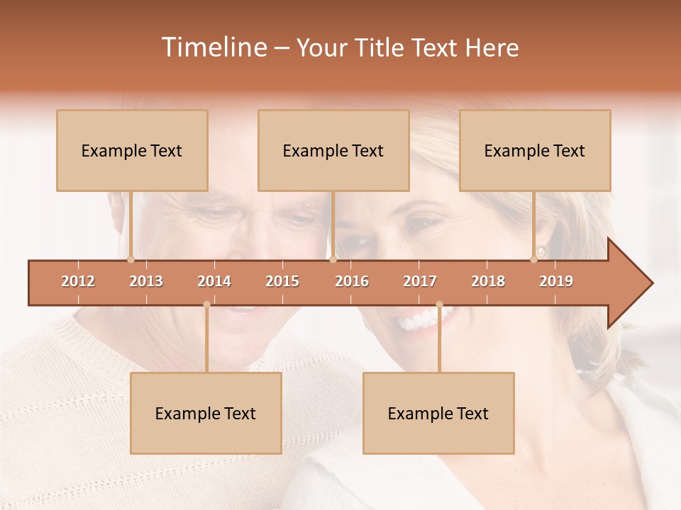 A Man And Woman Are Smiling For The Camera PowerPoint Template