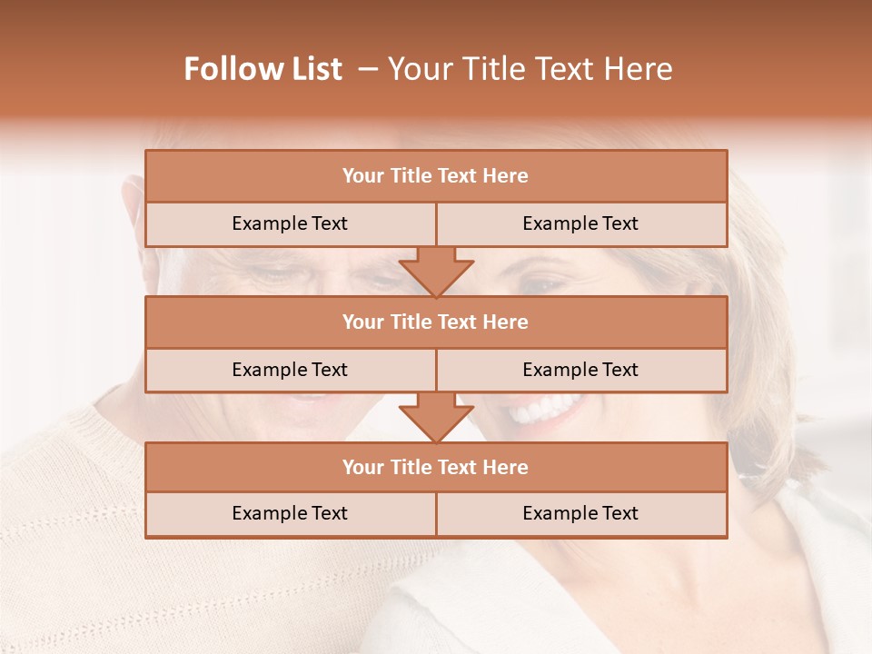 A Man And Woman Are Smiling For The Camera PowerPoint Template