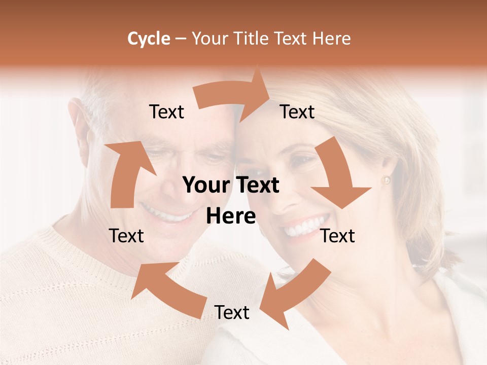 A Man And Woman Are Smiling For The Camera PowerPoint Template