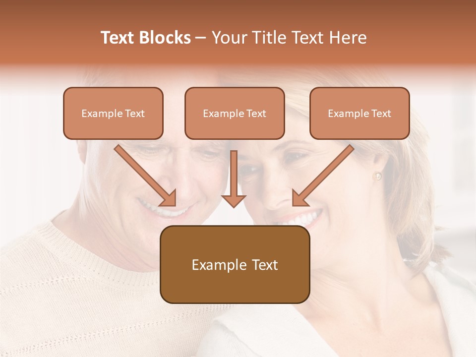 A Man And Woman Are Smiling For The Camera PowerPoint Template