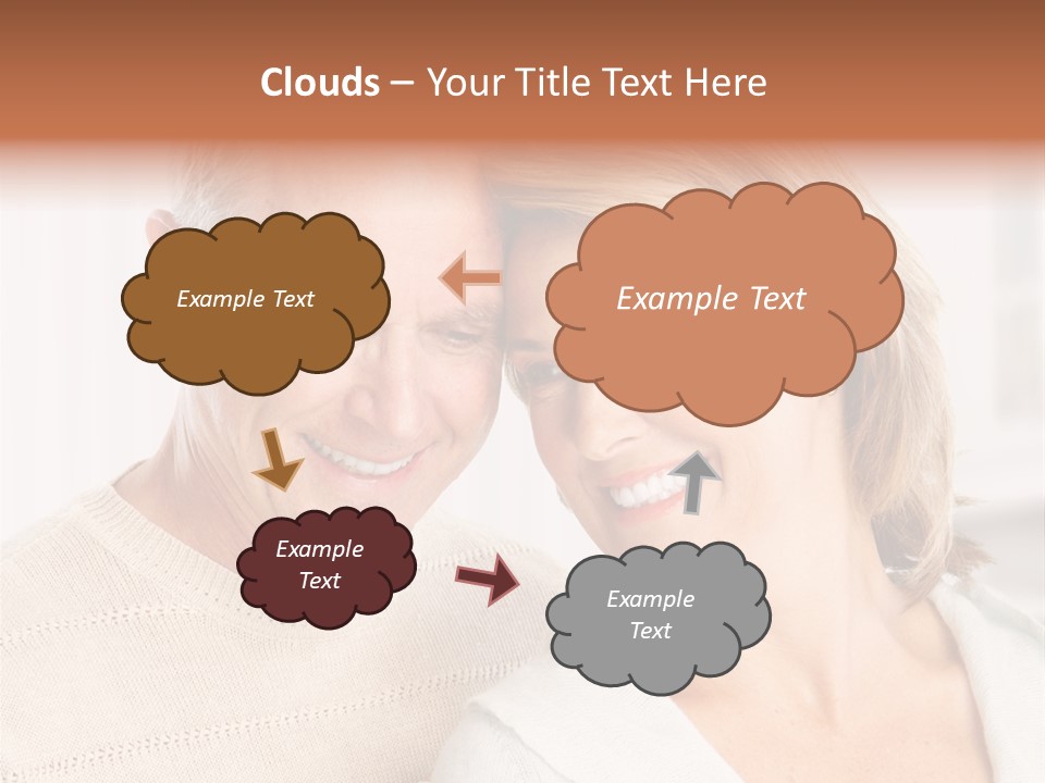A Man And Woman Are Smiling For The Camera PowerPoint Template