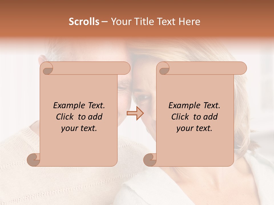 A Man And Woman Are Smiling For The Camera PowerPoint Template