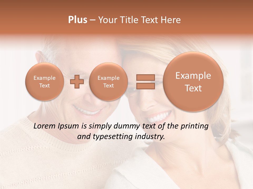 A Man And Woman Are Smiling For The Camera PowerPoint Template