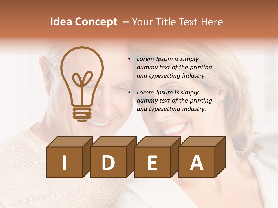 A Man And Woman Are Smiling For The Camera PowerPoint Template