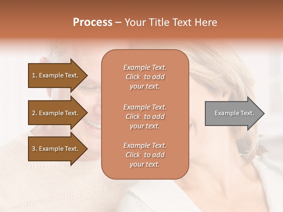 A Man And Woman Are Smiling For The Camera PowerPoint Template