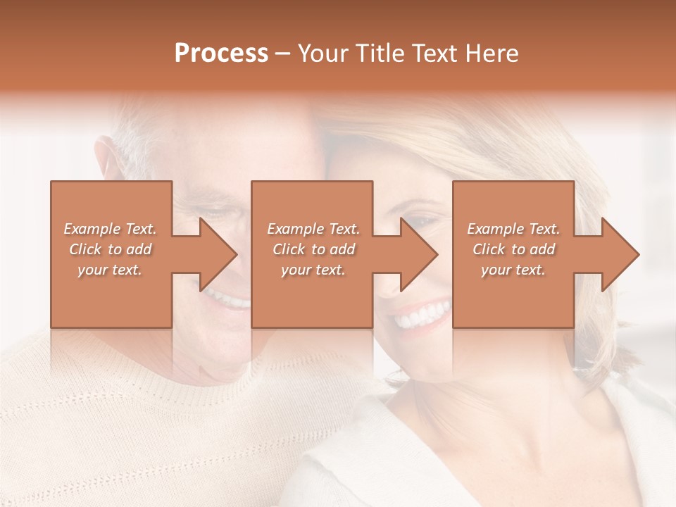 A Man And Woman Are Smiling For The Camera PowerPoint Template