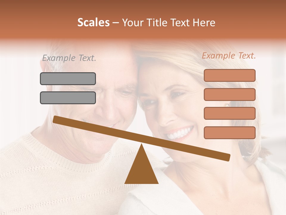 A Man And Woman Are Smiling For The Camera PowerPoint Template