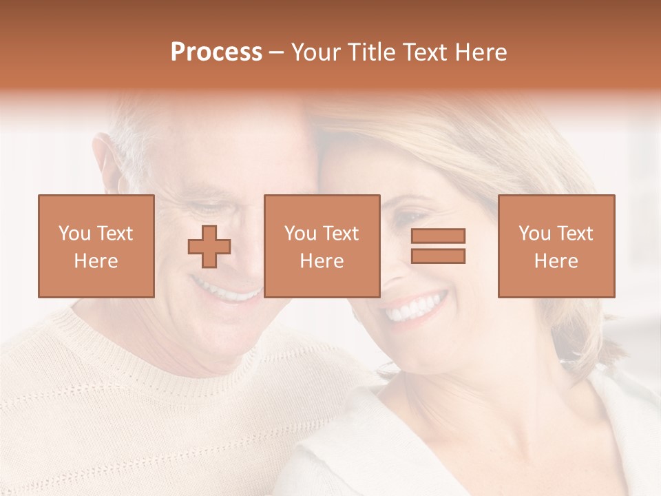 A Man And Woman Are Smiling For The Camera PowerPoint Template