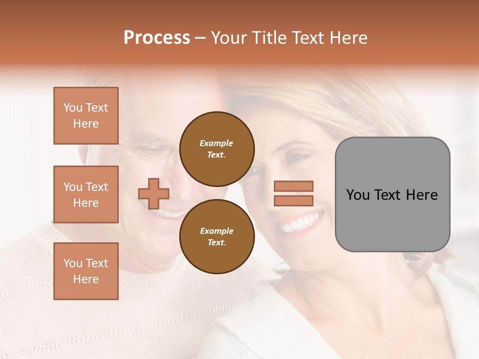 A Man And Woman Are Smiling For The Camera PowerPoint Template