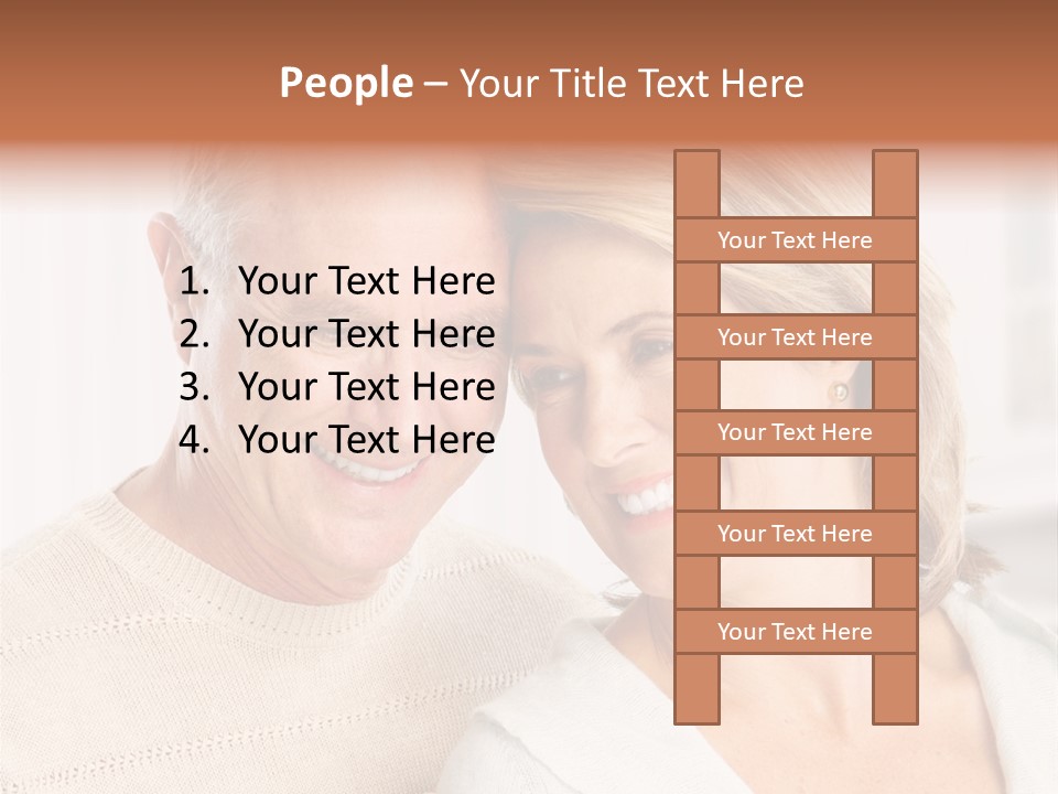 A Man And Woman Are Smiling For The Camera PowerPoint Template