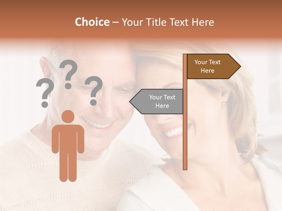 A Man And Woman Are Smiling For The Camera PowerPoint Template