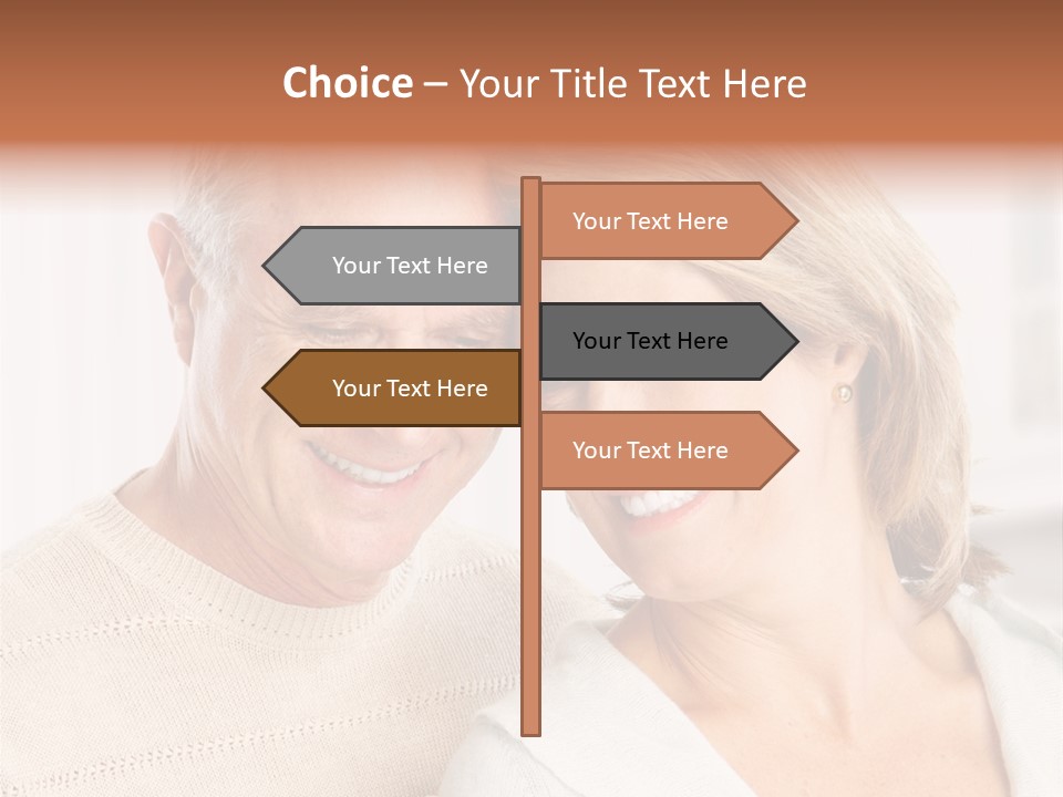 A Man And Woman Are Smiling For The Camera PowerPoint Template