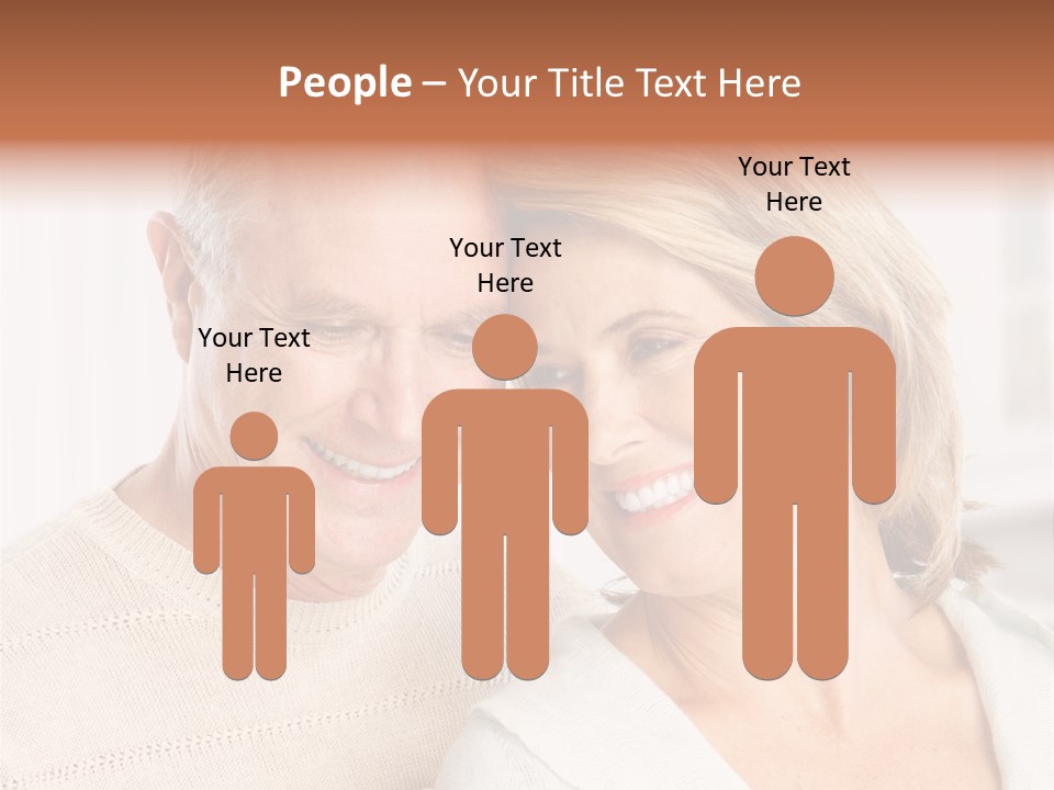 A Man And Woman Are Smiling For The Camera PowerPoint Template