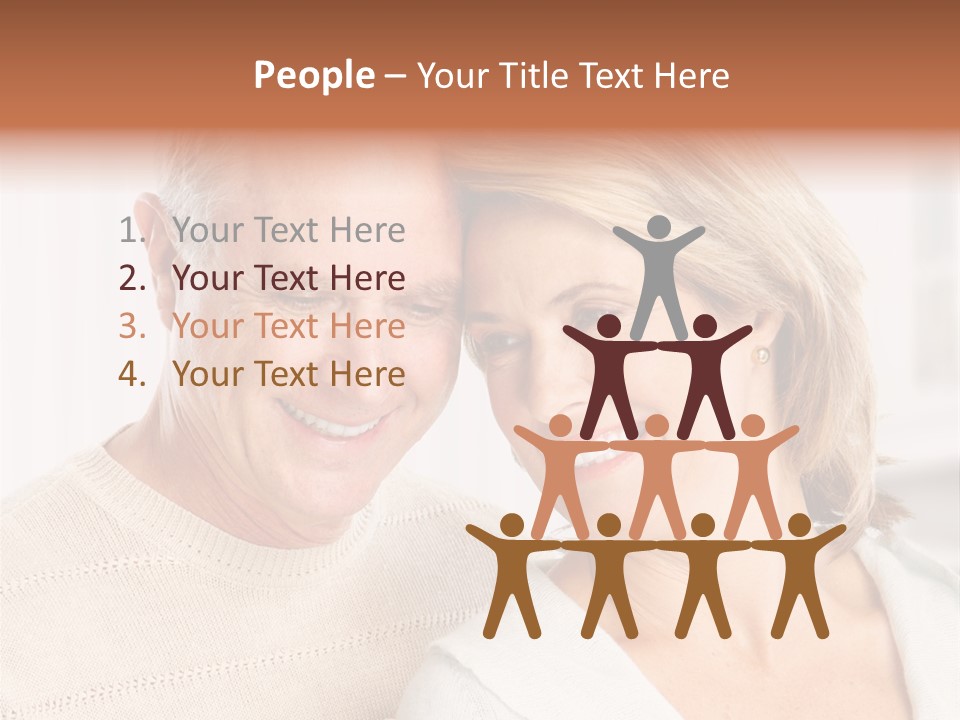 A Man And Woman Are Smiling For The Camera PowerPoint Template