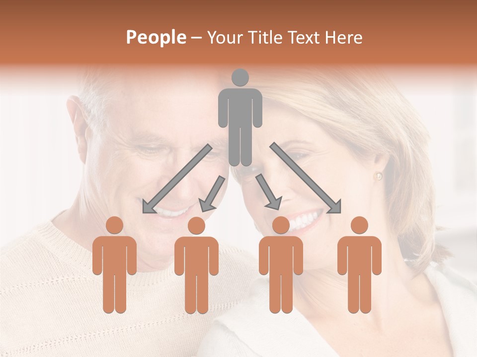 A Man And Woman Are Smiling For The Camera PowerPoint Template