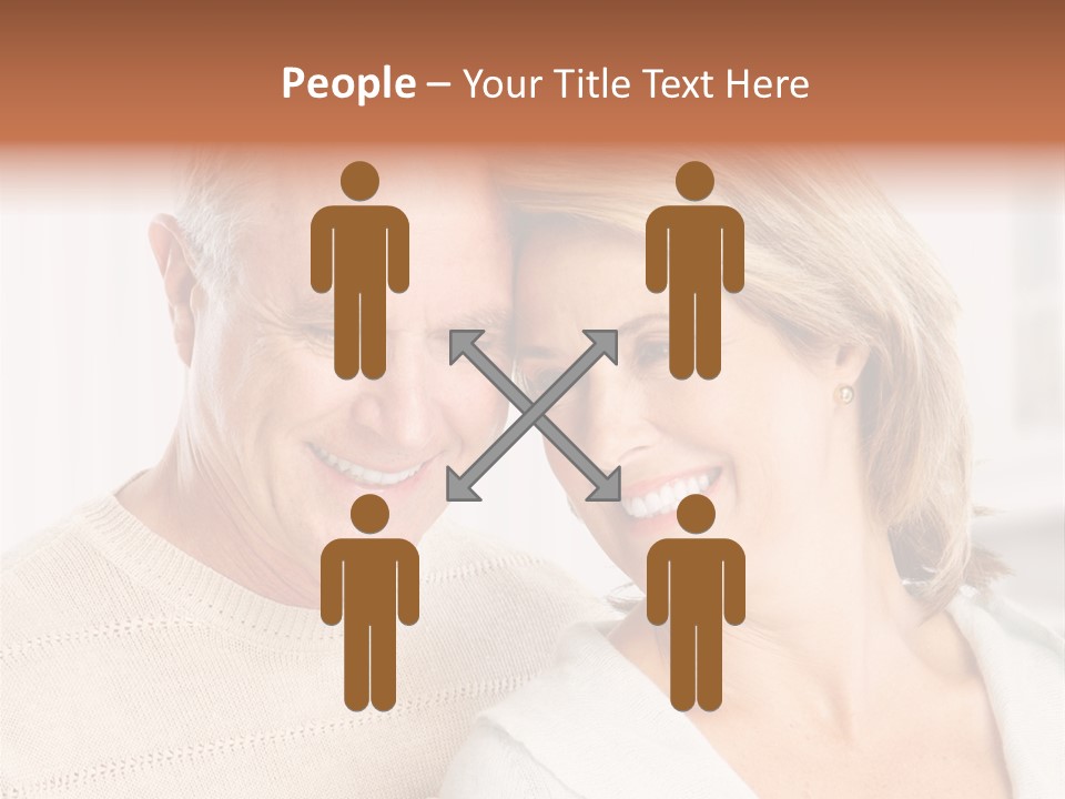 A Man And Woman Are Smiling For The Camera PowerPoint Template
