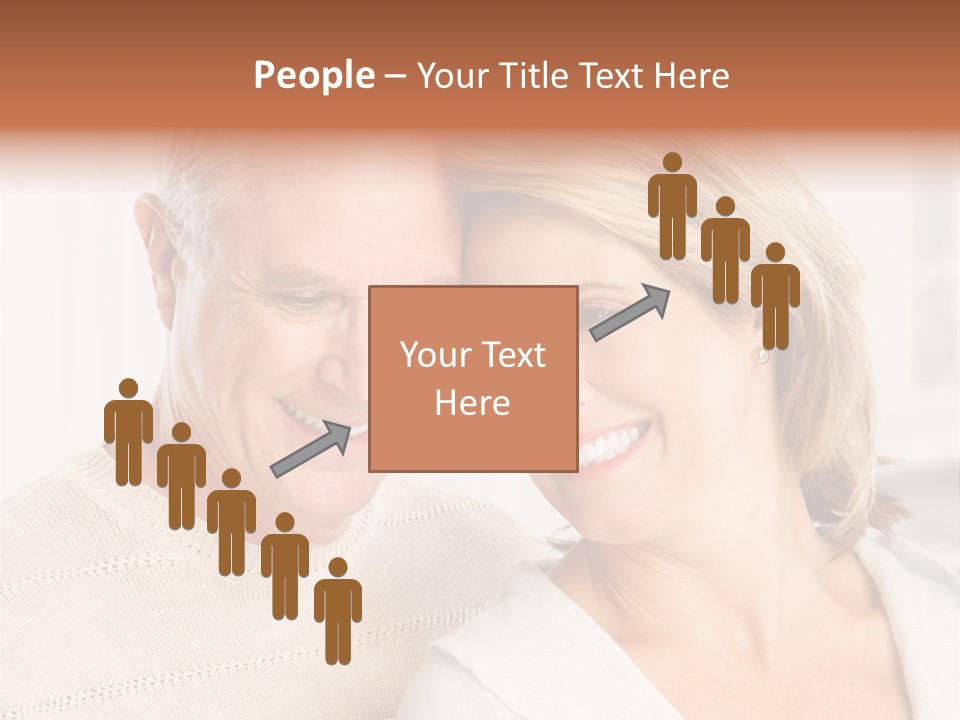 A Man And Woman Are Smiling For The Camera PowerPoint Template