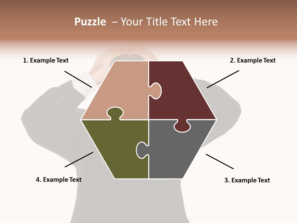 A Man In A Suit Holding His Hands To His Head PowerPoint Template