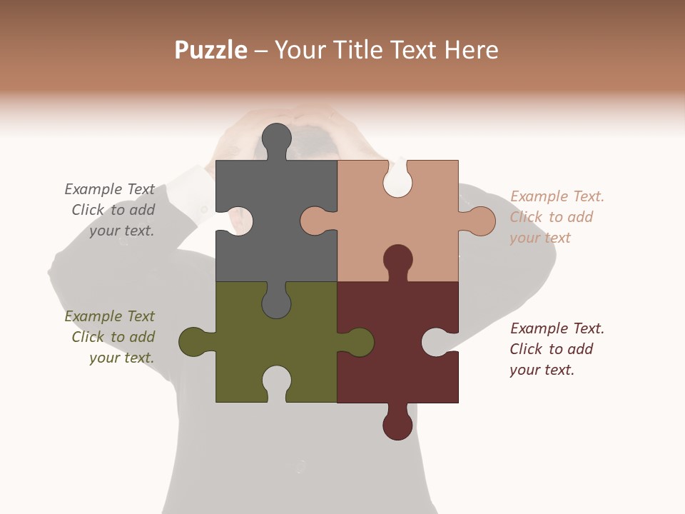 A Man In A Suit Holding His Hands To His Head PowerPoint Template