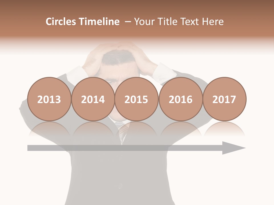 A Man In A Suit Holding His Hands To His Head PowerPoint Template