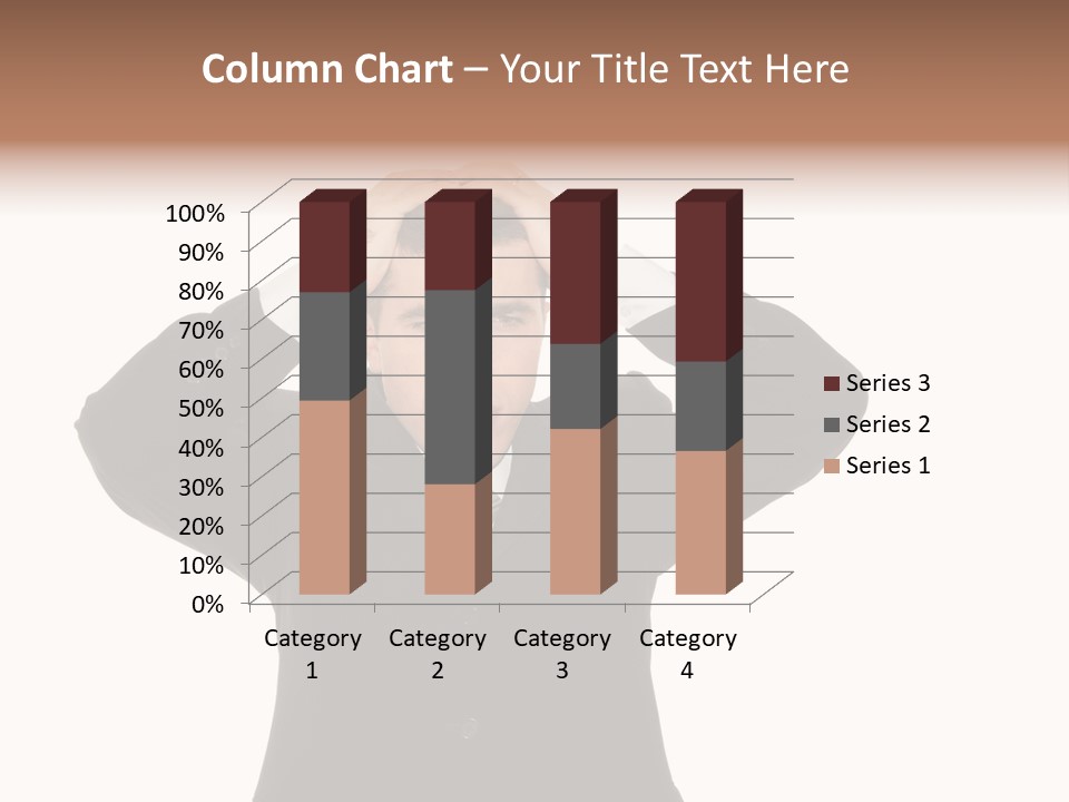 A Man In A Suit Holding His Hands To His Head PowerPoint Template