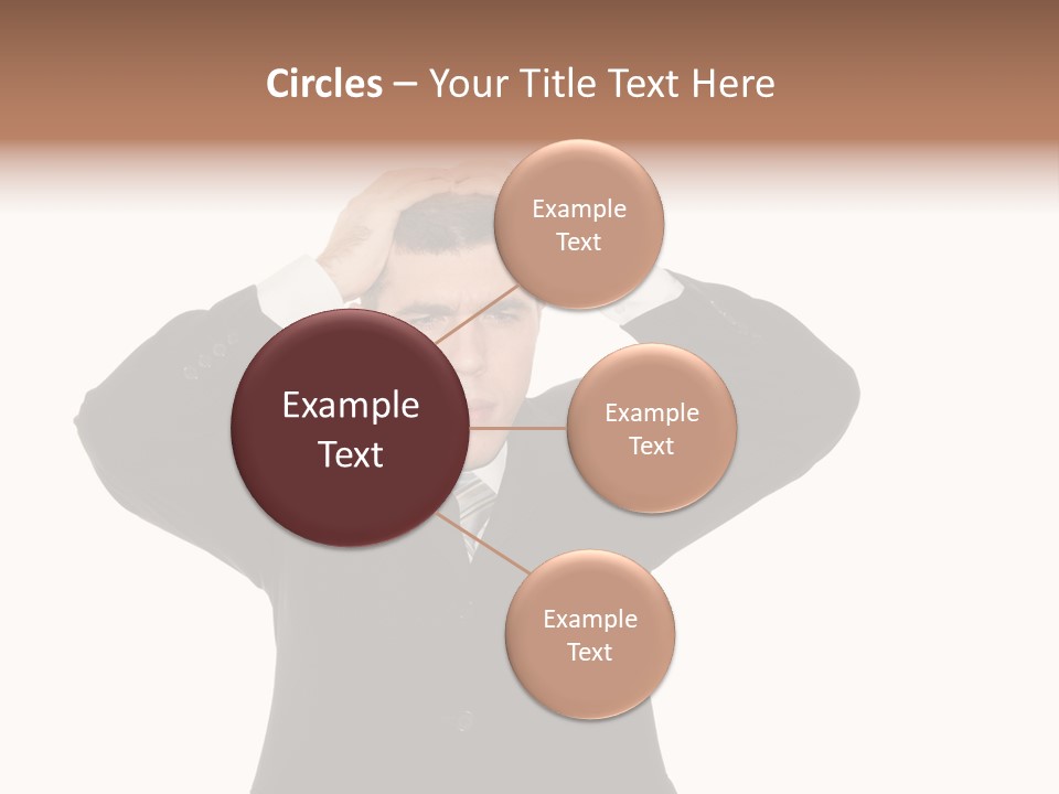 A Man In A Suit Holding His Hands To His Head PowerPoint Template