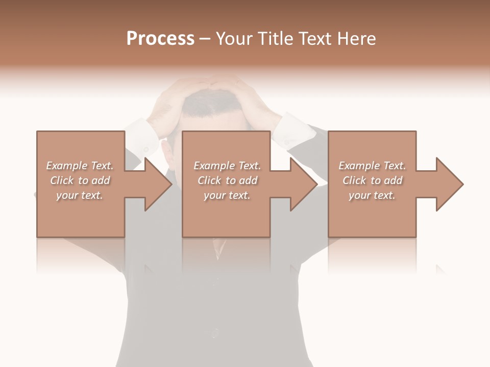 A Man In A Suit Holding His Hands To His Head PowerPoint Template