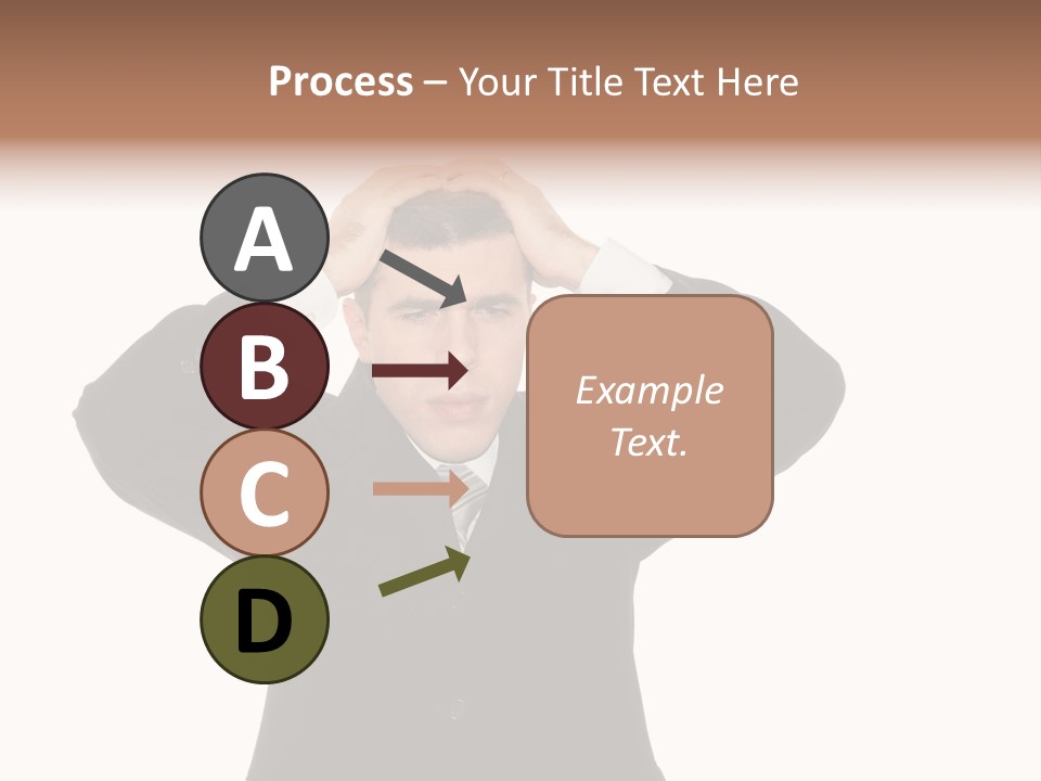 A Man In A Suit Holding His Hands To His Head PowerPoint Template