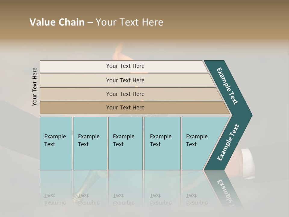 Two Hands Holding A Torch With A Flame Coming Out Of It PowerPoint Template