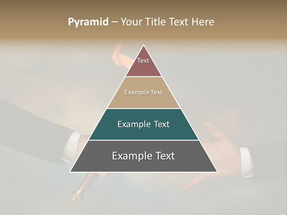 Two Hands Holding A Torch With A Flame Coming Out Of It PowerPoint Template