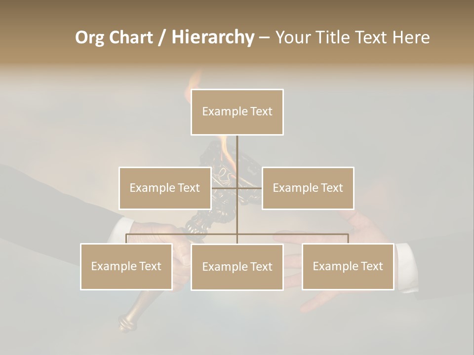 Two Hands Holding A Torch With A Flame Coming Out Of It PowerPoint Template
