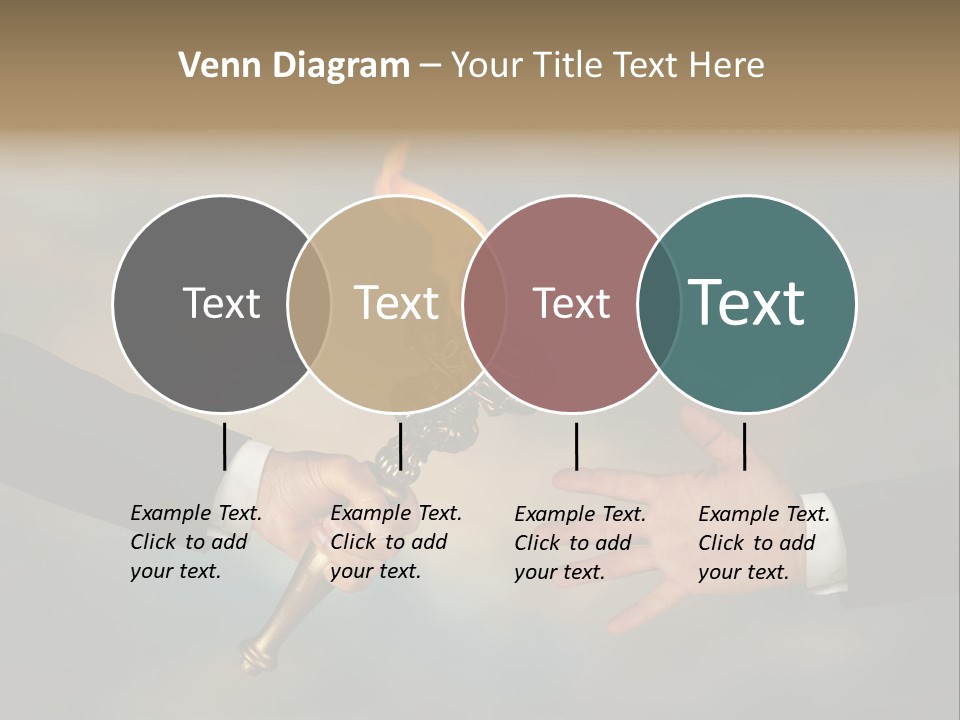 Two Hands Holding A Torch With A Flame Coming Out Of It PowerPoint Template